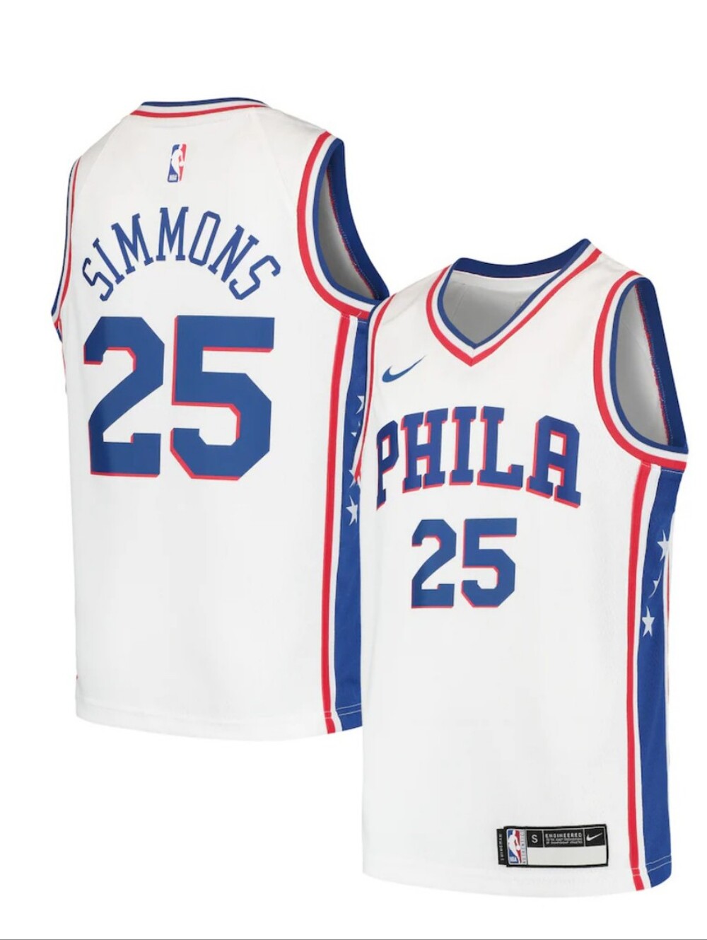NWT Nike Philadelphia 76ers Ben Simmons #25 Youth Jersey Swingman M(10/12)